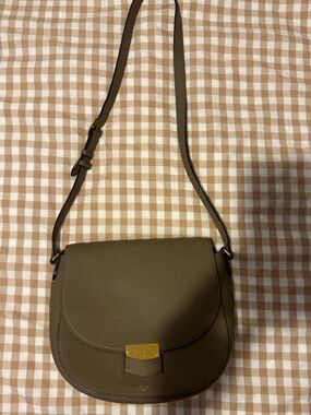 Celine medium trotted sling bag size taupe